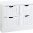 Cajonera De Madera Laqueada Blanca